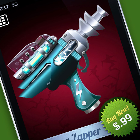 Tap and Zap, an iOS Raygun Shooter App